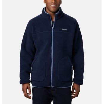 Columbia Rugged Ridge II Sherpa Full Zip Fleece, Chamarras Azul Marino Azules Grises Para Hombre | 1